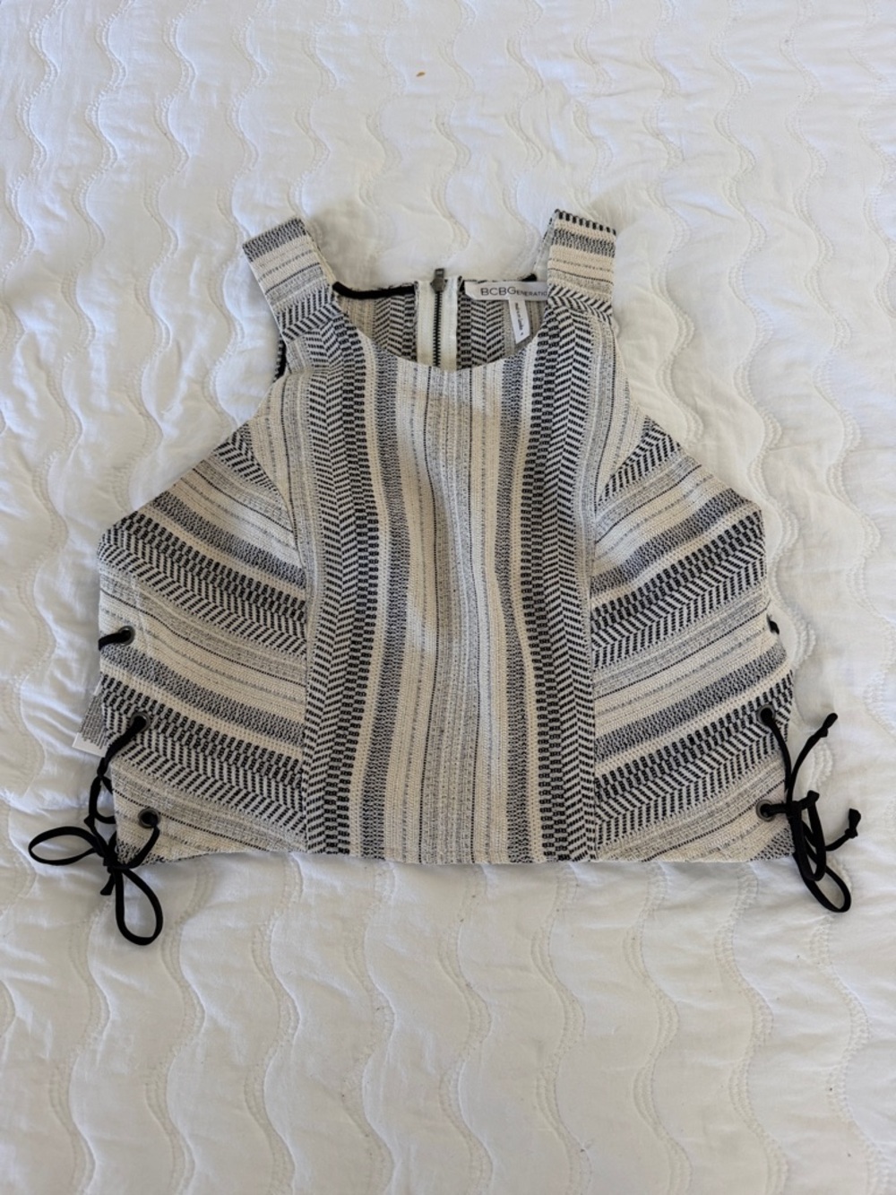 BCBGeneration Crop Tank with Side Ties